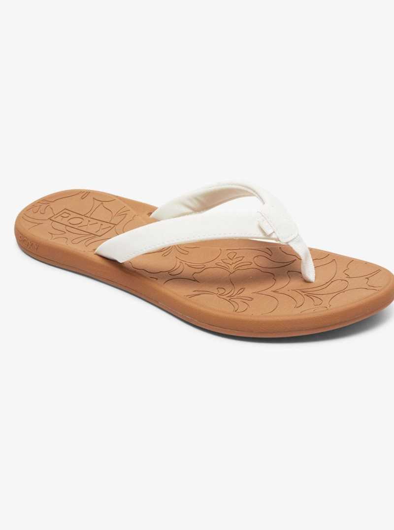 Roxy Vickie Flip-Flops White | TQACH-5731