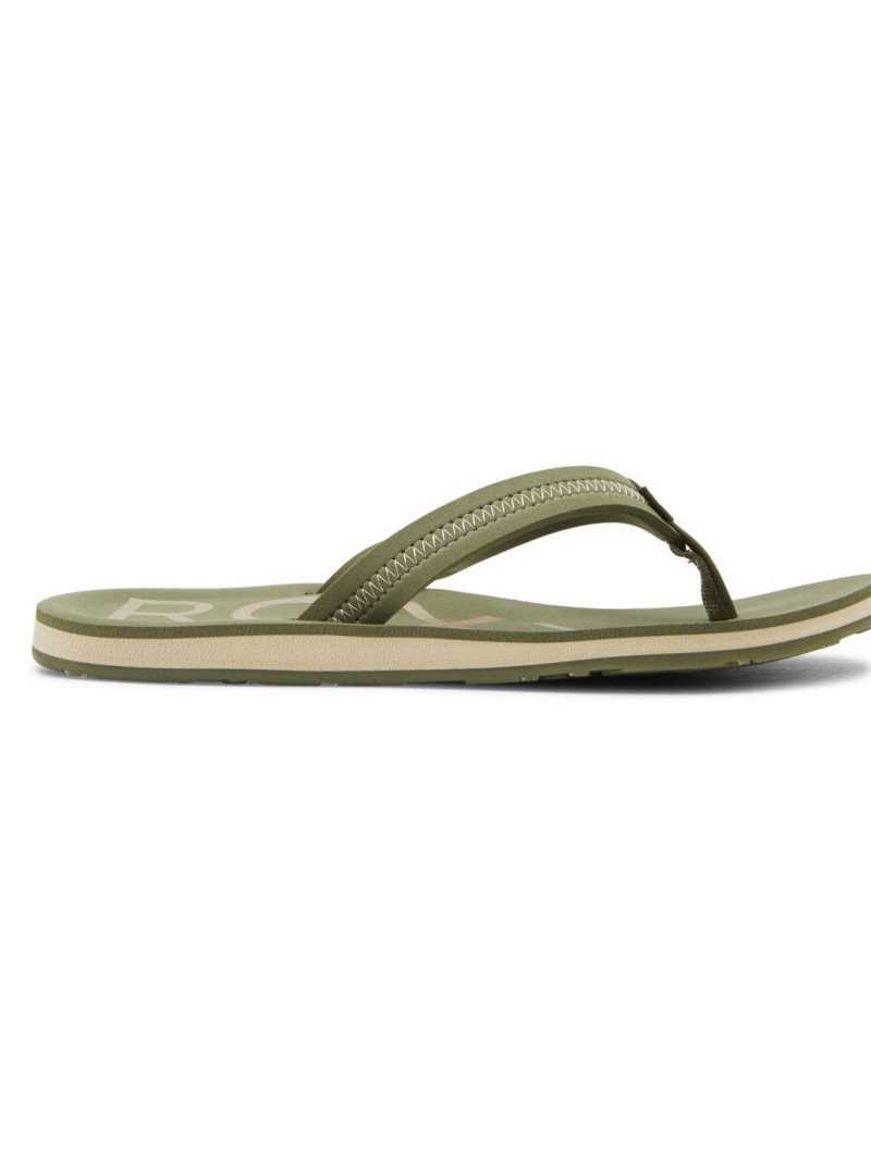 Roxy Vista Flip-Flops Amazon Green | NXDZH-9623