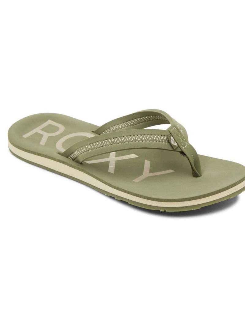 Roxy Vista Flip-Flops Amazon Green | NXDZH-9623