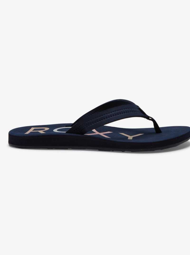 Roxy Vista Flip-Flops Navy | HUDRE-7549