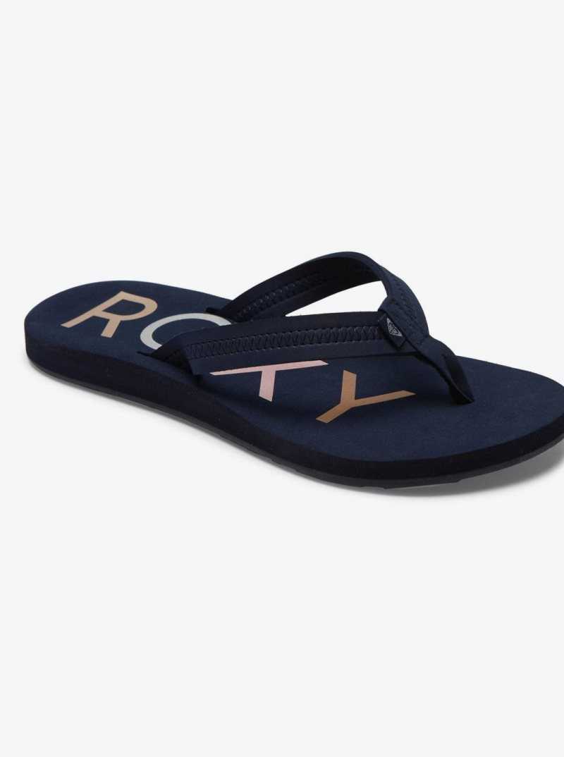 Roxy Vista Flip-Flops Navy | HUDRE-7549