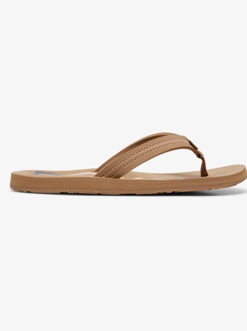 Roxy Vista Flip-Flops Tan | XWNPF-9107