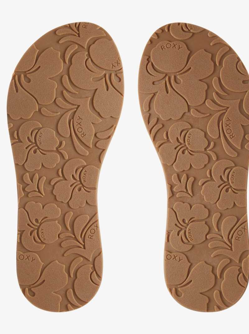 Roxy Vista Flip-Flops Tan | XWNPF-9107