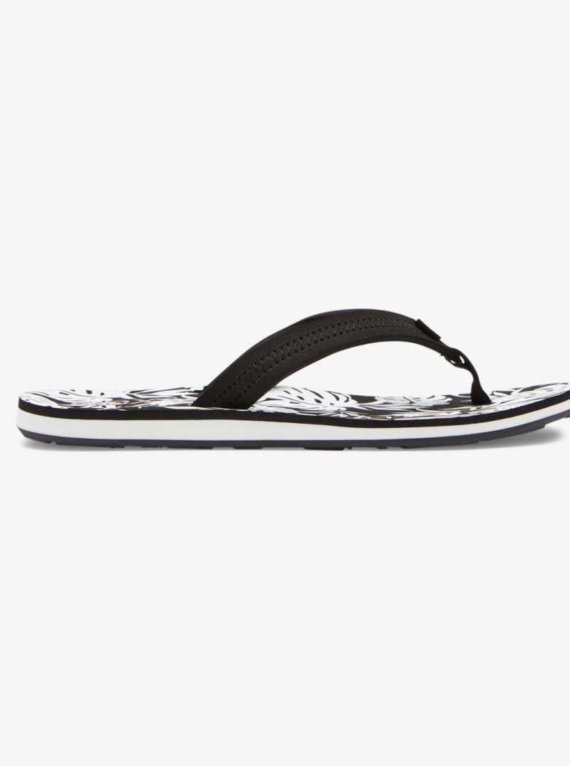 Roxy Vista Loreto Flip-Flops Black/White | USXFA-4068