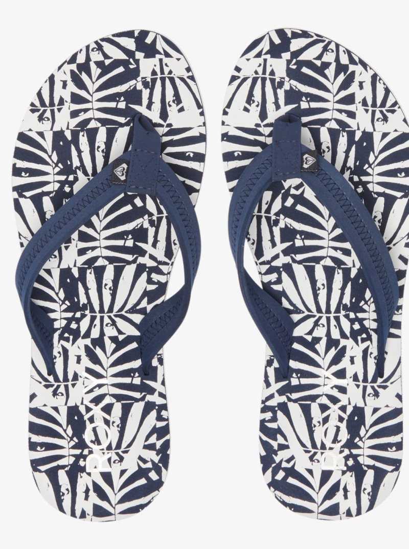 Roxy Vista Loreto Flip-Flops Blue/White | YBHGA-9264