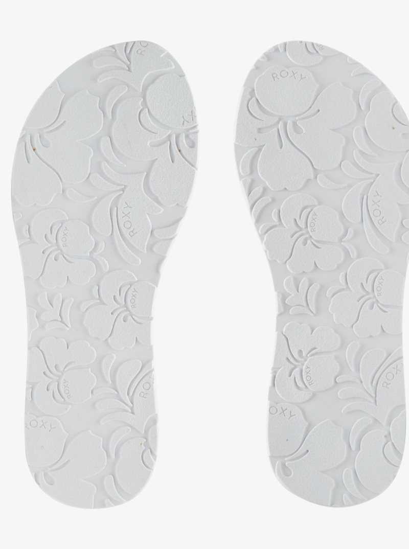 Roxy Vista Loreto Flip-Flops White/Lt Blue | KYANX-8612