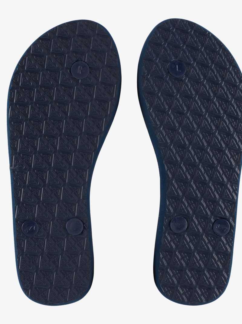 Roxy Viva Stamp Flip-Flops Dark Blue | BWUXA-6194