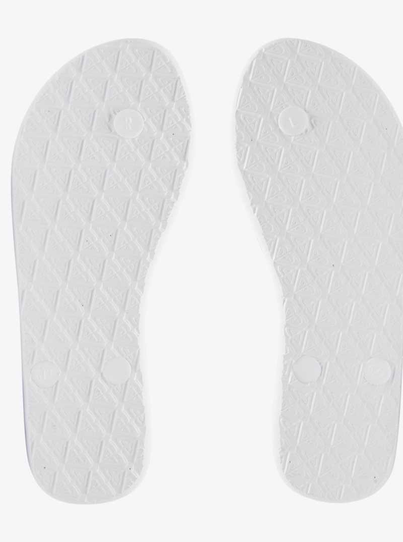 Roxy Viva Stamp Flip-Flops White/White Print | HMXNC-6091