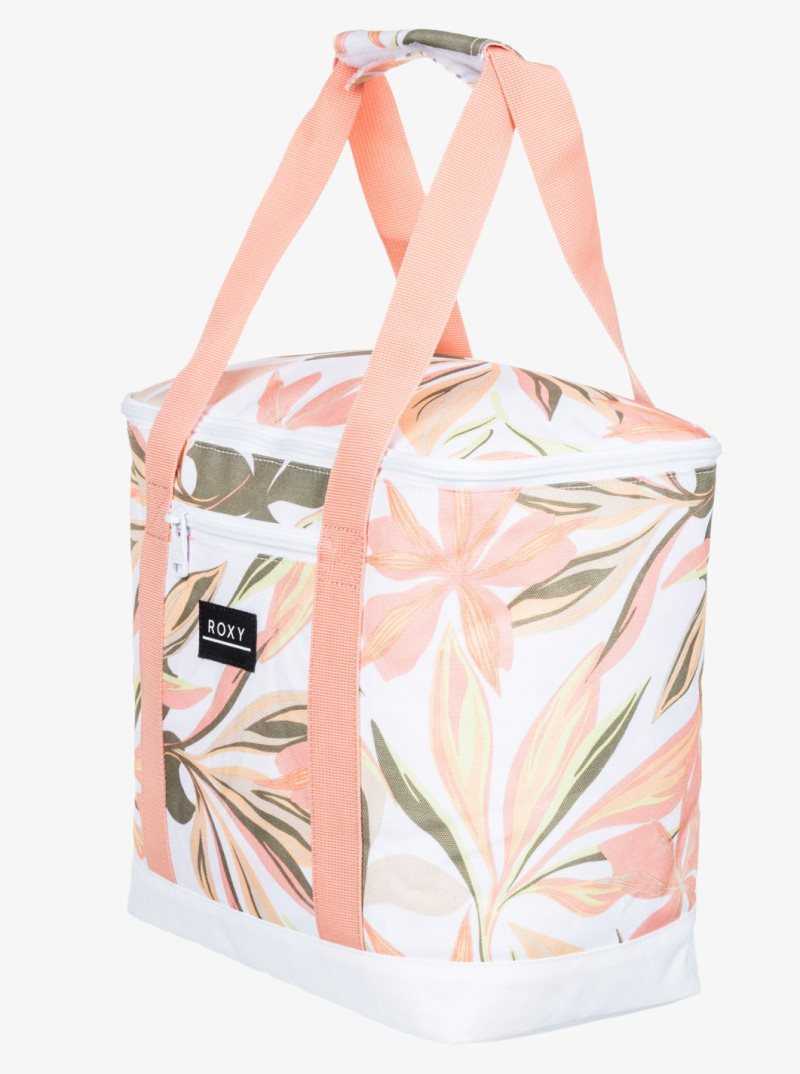 Roxy Water Effect Cooler Bag Bright White Subtly Salty Mult | GRQVS-6210