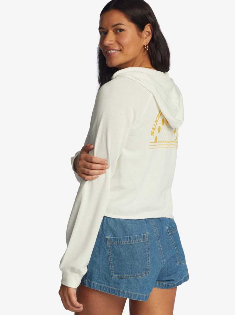 Roxy We Arrived Hooded Pullover Bright White | RMVTZ-6795