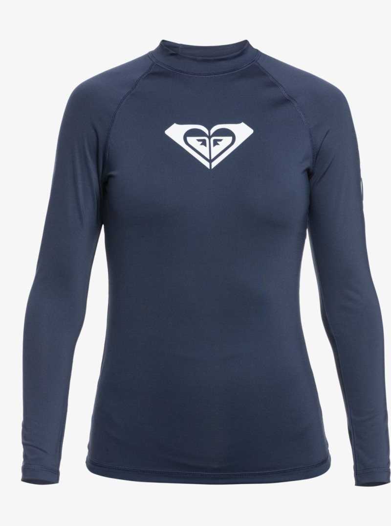 Roxy Whole Hearted Long Sleeve UPF 50 Rashguard Mood Indigo | NFSJG-1368