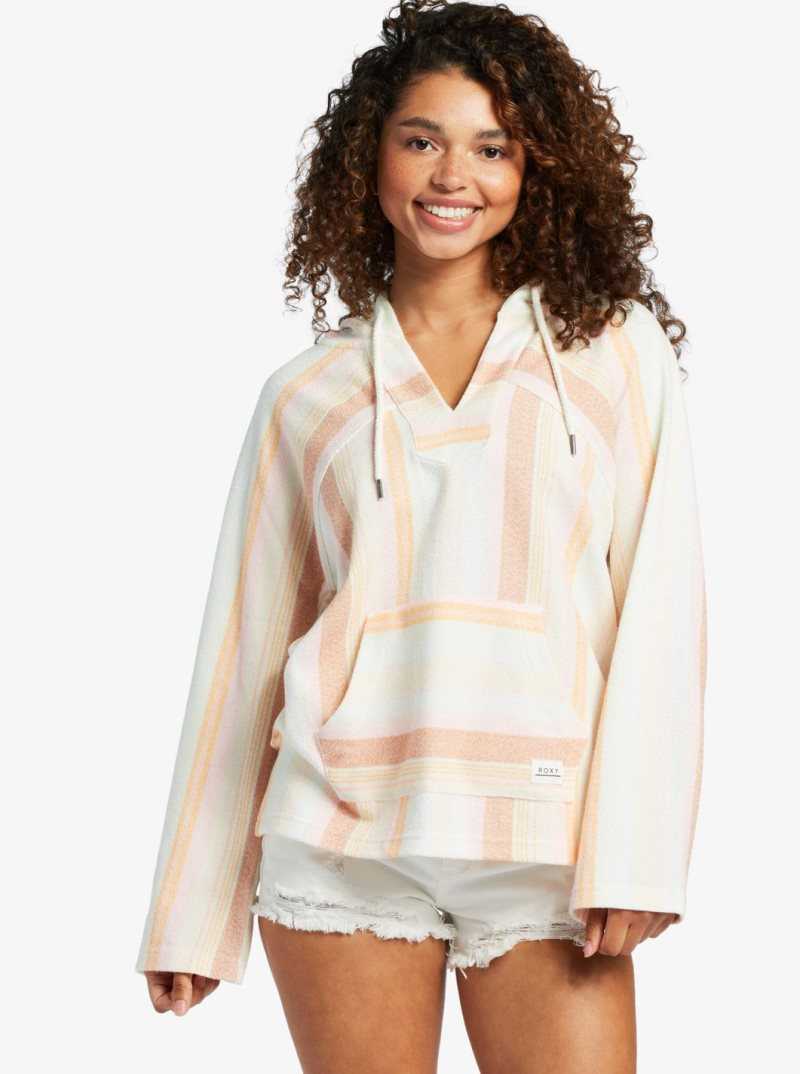 Roxy Wild And Free Poncho Style Hoodie Sol Spectrum Stripe | KHZQP-0941