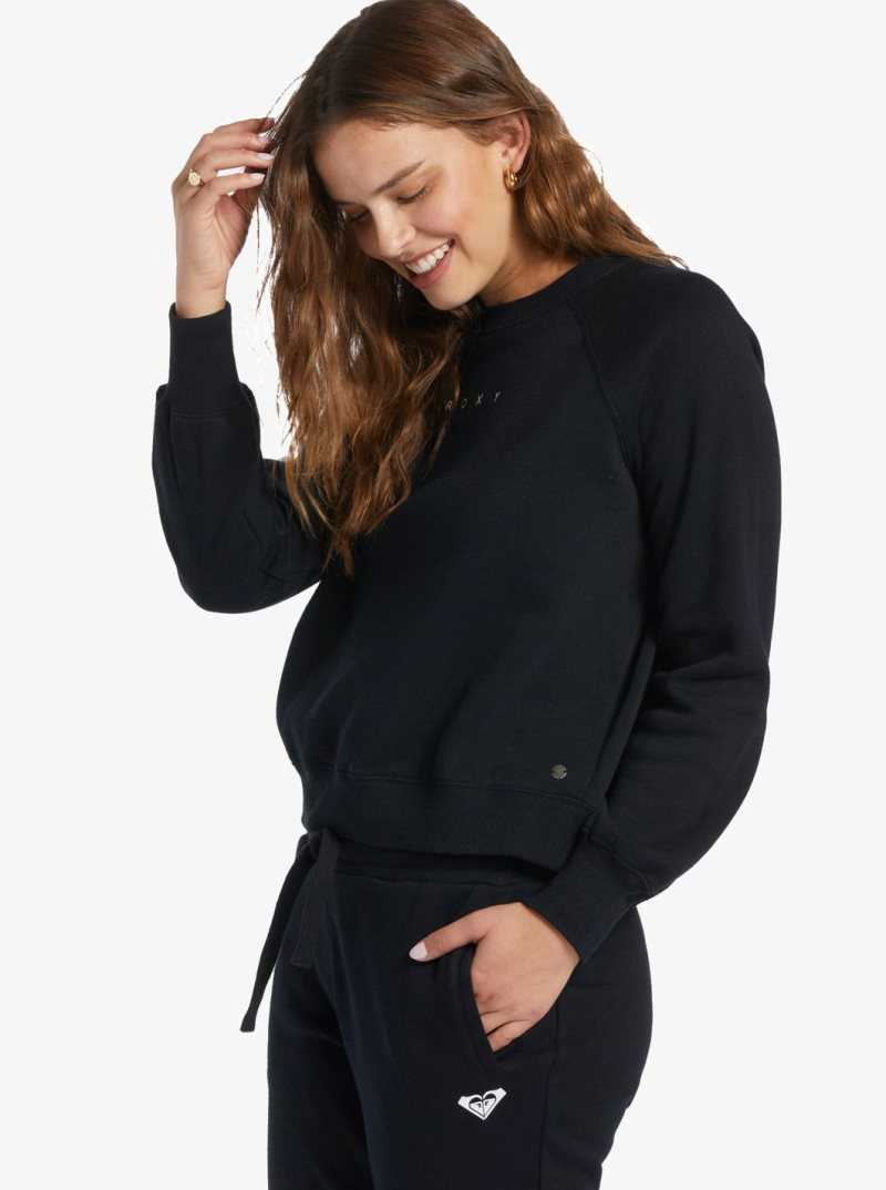 Roxy Wild Ride Sweatshirt Anthracite | DRHQJ-6039