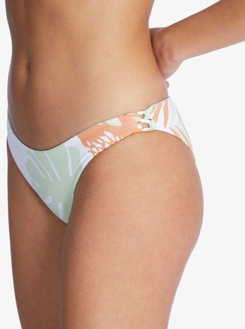 Roxy Wildflowers Reversible Full Bikini Bottoms Bright White Undertone S | UCJBG-2065