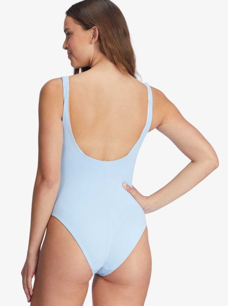 Roxy Wildflowers Reversible One-Piece Swimsuit Bright White Undertone S | BHNYZ-6381