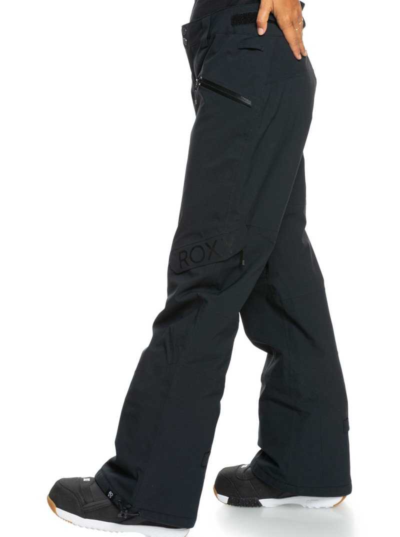 Roxy Wood Rose Insulated Snow Pants True Black | VPFYA-6217