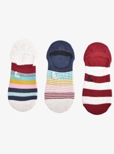 Roxy 3 Pack No-Show Liner Socks Ivory Heather | ITXCJ-3708