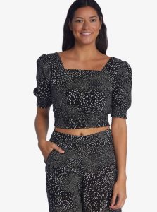 Roxy Abundant Swell Woven Top Anthracite Lovely Day | VBAHU-9670