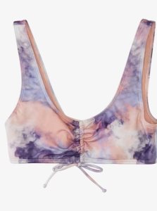 Roxy Active Athletic Bralette Bikini Top Mellow Rose Cloud Colors | BEHAR-5293