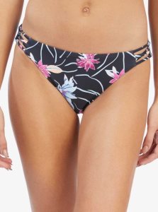 Roxy Active Full Bikini Bottoms Anthracite Floral Flow | XUDMI-1748