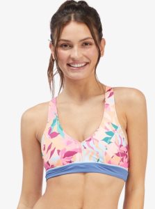 Roxy Active Halter Bikini Top Cantaloupe Tropi Palm | GCUVL-2486