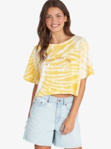 Roxy Aloha Day Oversized T-Shirt Ochre | QJOVM-3428