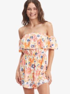 Roxy Another Day Romper Snow White Floral Escape | TCUNX-6724