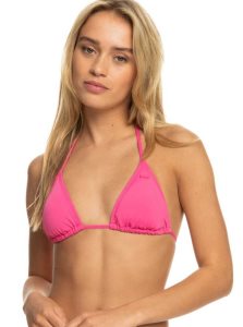 Roxy Beach Classics Tiki Triangle Bikini Top Shocking Pink | KXHLJ-2574