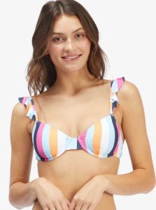 Roxy Beach Classics Underwire Bikini Top Cool Blue Throwback Stripe | GPRDB-8573