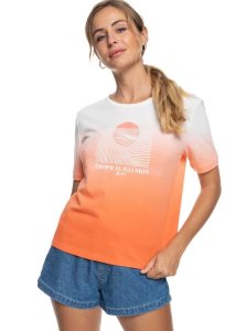 Roxy Biarritz Vibes Short Sleeve T-Shirt Fusion Coral | IQCWK-2573