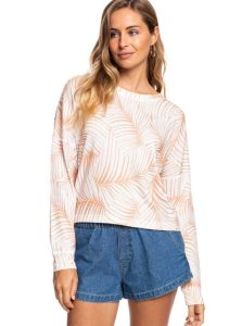 Roxy Current Mood Sweatshirt Toast Palm Tree Dreams | YIVWR-7419