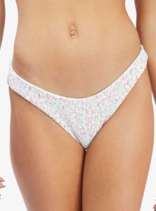 Roxy Ditsy In Paradise Smocked Cheeky Bikini Bottoms Brook Green Ditsy In Paradise | SENYF-6731