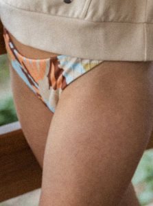 Roxy Floradelic Cheeky Printed Bikini Bottoms Rustic Brown Floraldelic | GJKIN-3270