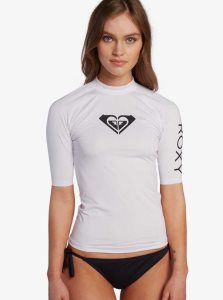 Roxy Florida Whole Hearted Short Sleeve UPF 50 Rashguard Sea Salt | UDLGS-8041