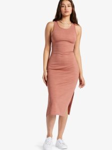 Roxy Good Keepsake Strappy Midi Dress Cedar Wood | XGLQN-5401