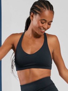 Roxy Heart Into It Sports Bra Anthracite | TNDYM-5261