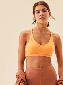 Roxy Heart Into It Sports Bra Mock Orange | FKISR-0597