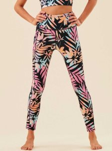 Roxy Heart Into It Technical Leggings Anthracite Zebra Jungle | OLJGE-9725