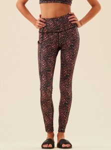 Roxy Heart Into It Technical Leggings Antracite Animal Dust | XYWOK-3279