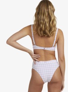 Roxy Heart The Check Moderate Coverage Bikini Bottoms Castle Gingham Lg Pastel Lilac | DAXIQ-8942