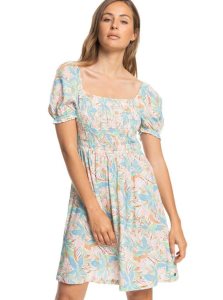 Roxy Hello Petal Woven Mini Dress Sprucetone Les Fleurs | TZNDB-0972