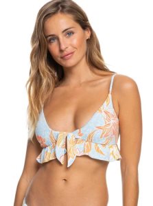 Roxy Island In The Sun Triangle Bikini Top Cool Blue S Island Time | GVORW-1482