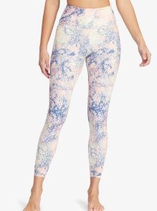 Roxy Kaileo High Waisted Ankle Length Workout Leggings Bright White Concrete Jungle | EGAUO-9654