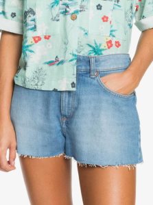 Roxy Kissing The Swell Denim Shorts Medium Blue | JPNOB-3248