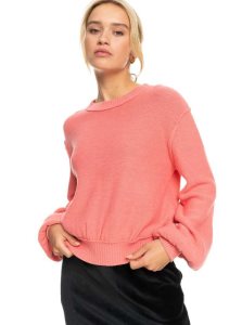 Roxy Loft Music Pullover Sweatshirt Tea Rose | JFWSN-1490