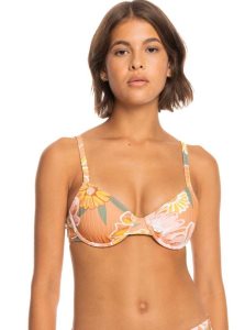 Roxy Love Rib The Muse Underwire Bikini Top Toasted Nut Bloom Boogie S | UILDY-4372