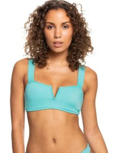 Roxy Love The Coco V Bralette Bikini Top Sea Blue | KUVPN-3124