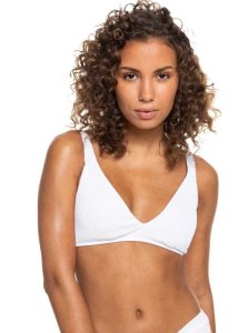 Roxy Love The Oceana V Elongated Triangle Bikini Top Bright White | BCPWF-0829