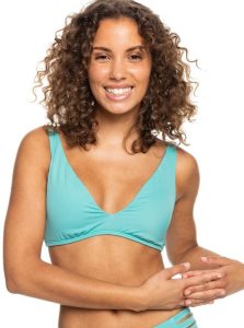 Roxy Love The Oceana V Elongated Triangle Bikini Top Sea Blue | ZAWJH-7539