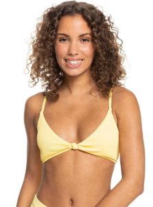 Roxy Love The Surf Knot Triangle Bikini Top Sunshine | SWVTR-4973